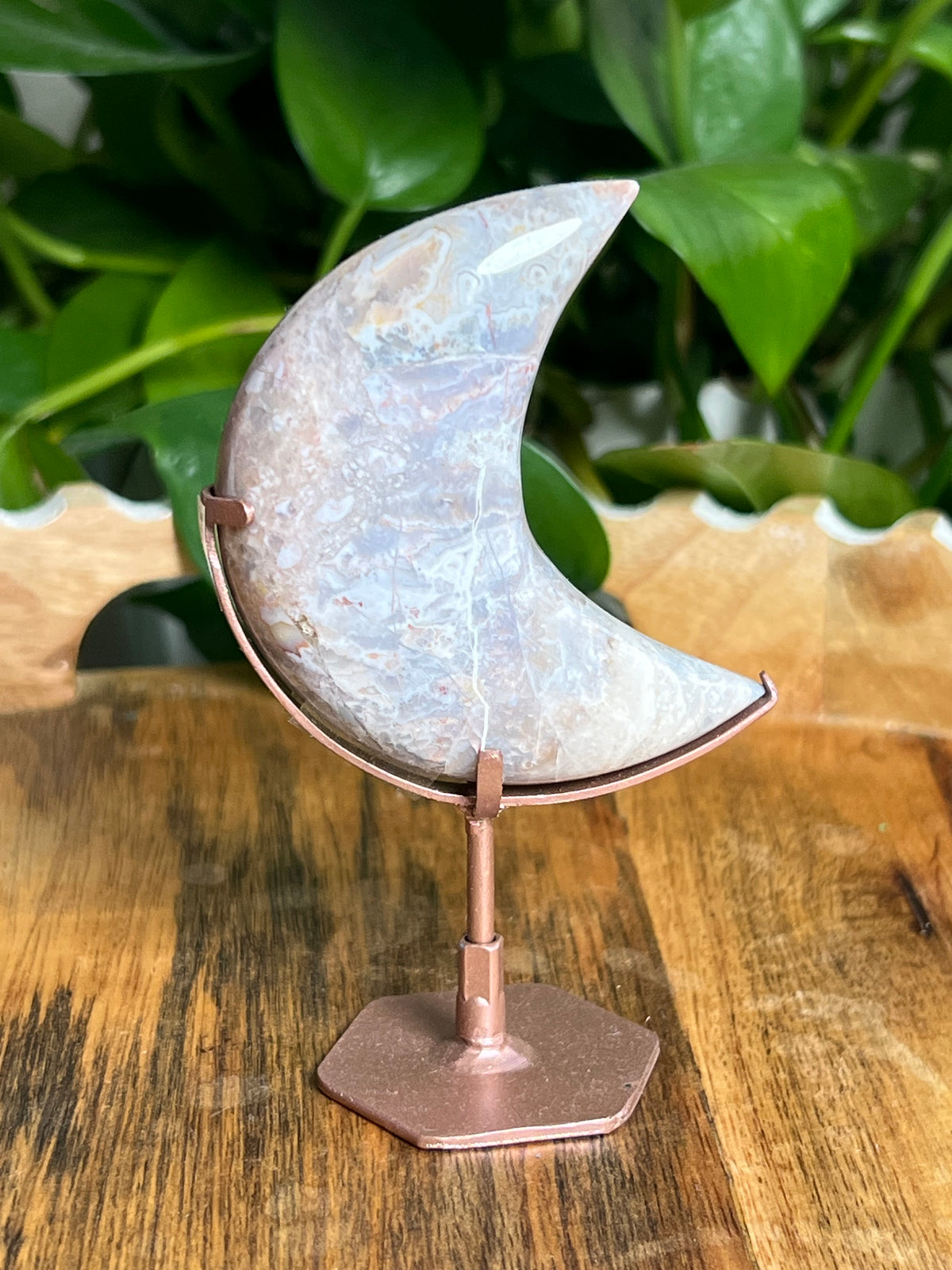 Sumatra Plume Agate Moon: RD
