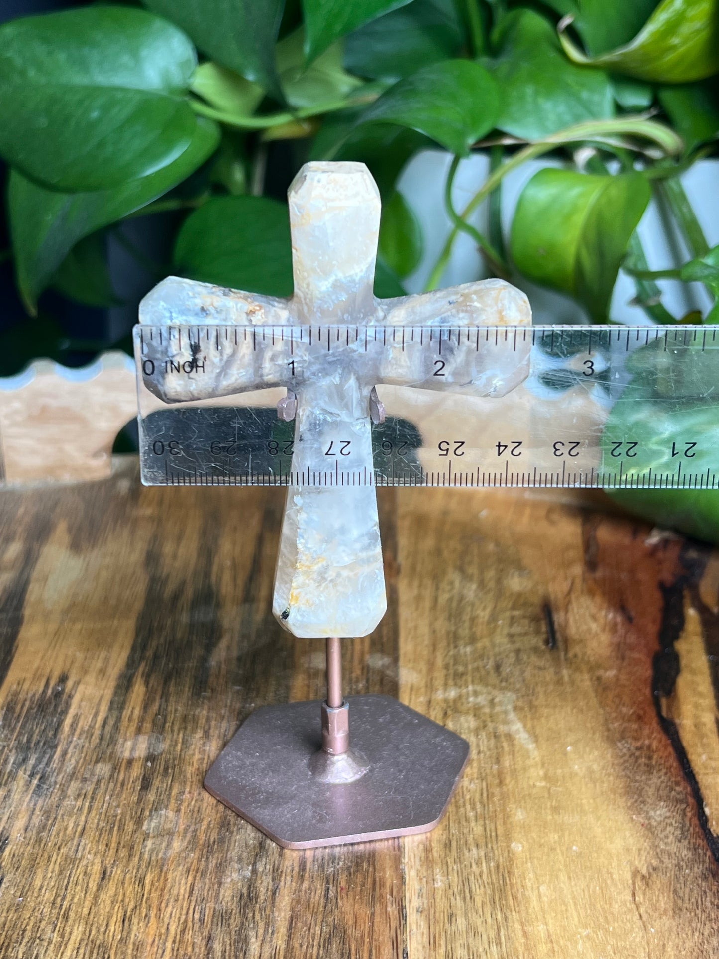 Dendritic Tiger Agate Cross