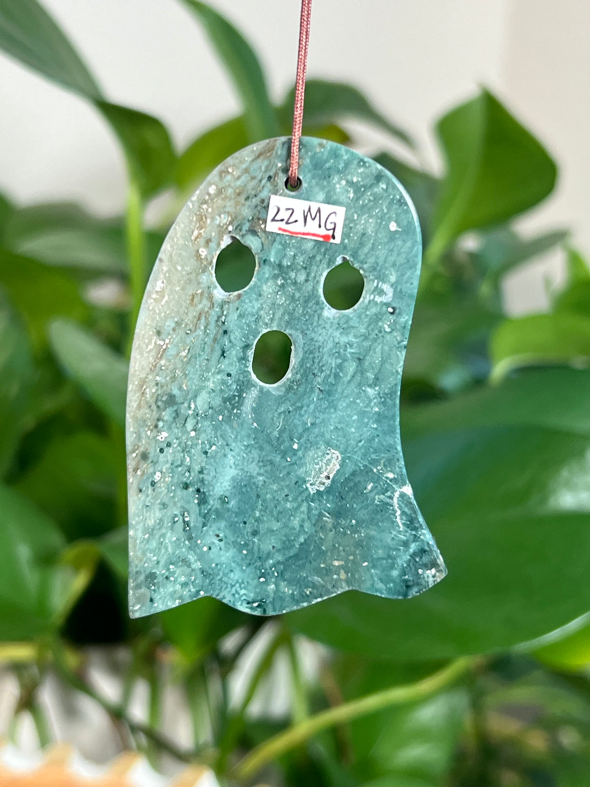 Blue Green Jasper Ghost Ornaments