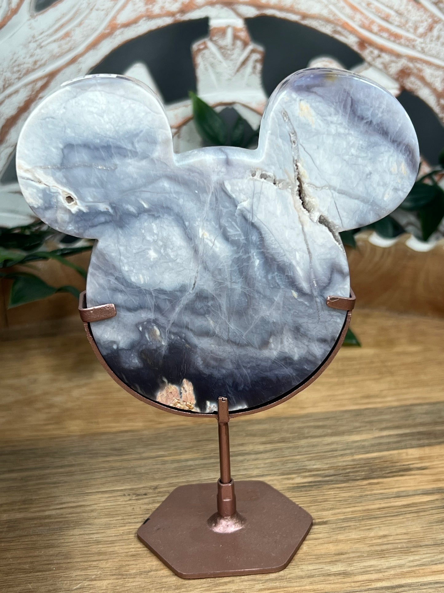 Purple Chalcedony Cat Head