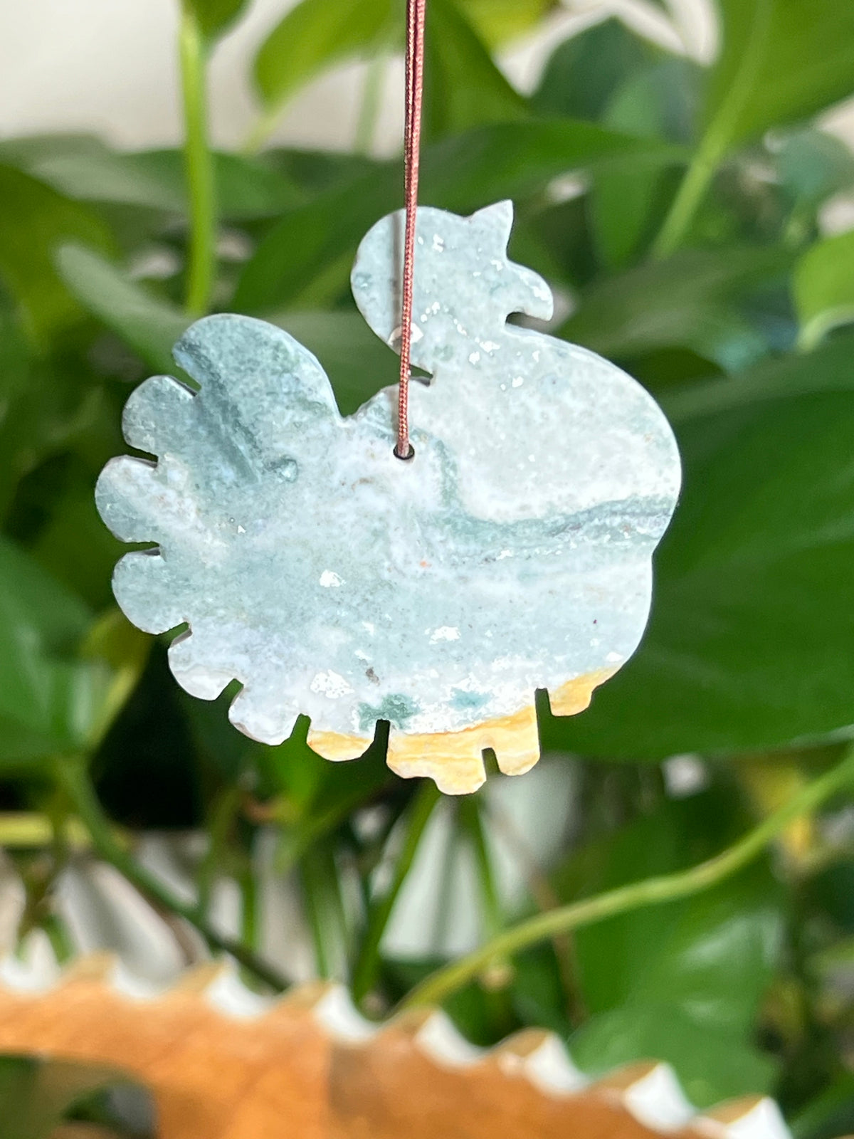 Blue Plume Jasper Turkey Ornaments