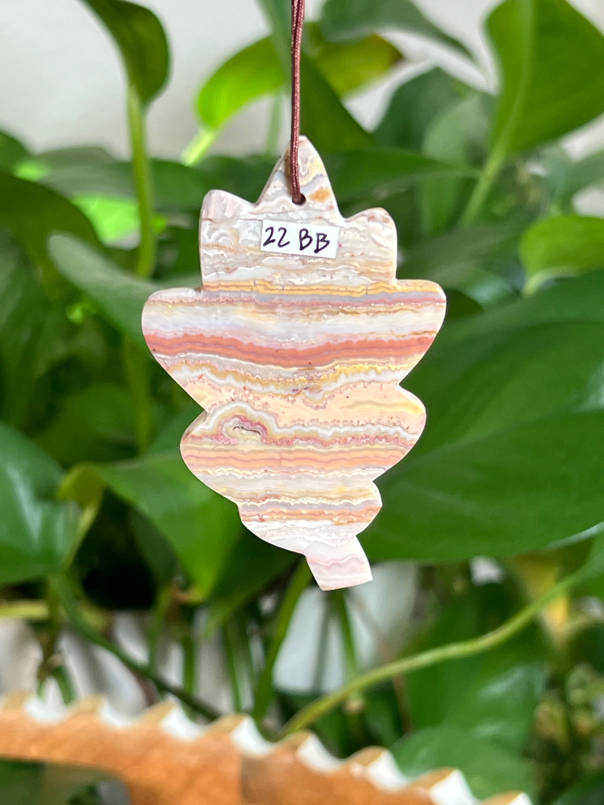 Crazy Lace Agate Leaf Ornaments