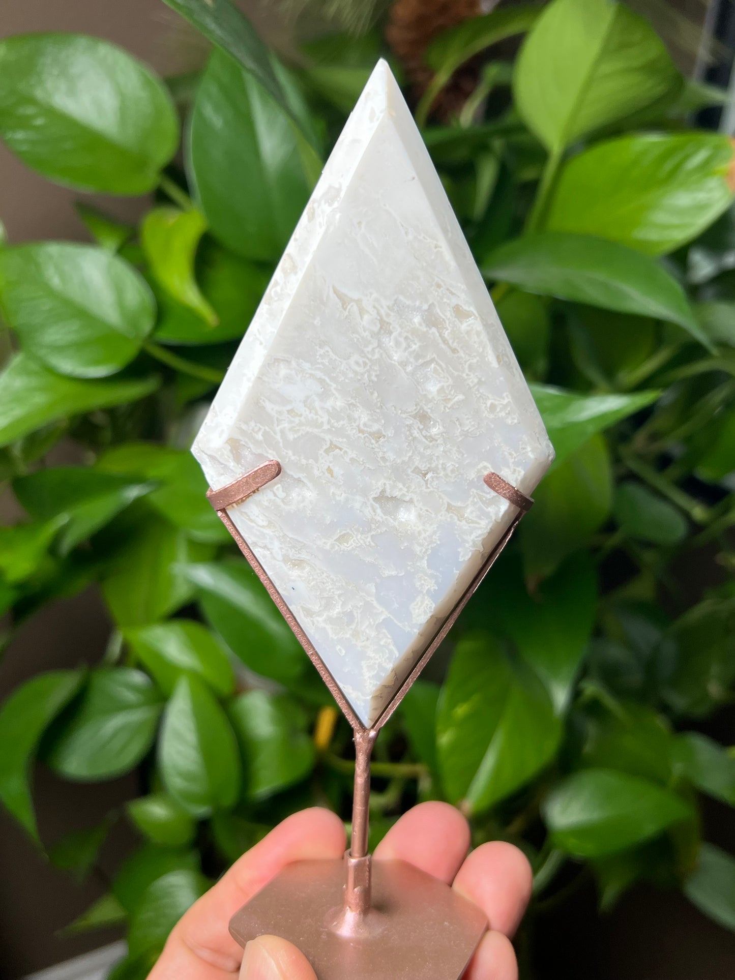 White Plume Agate Diamond
