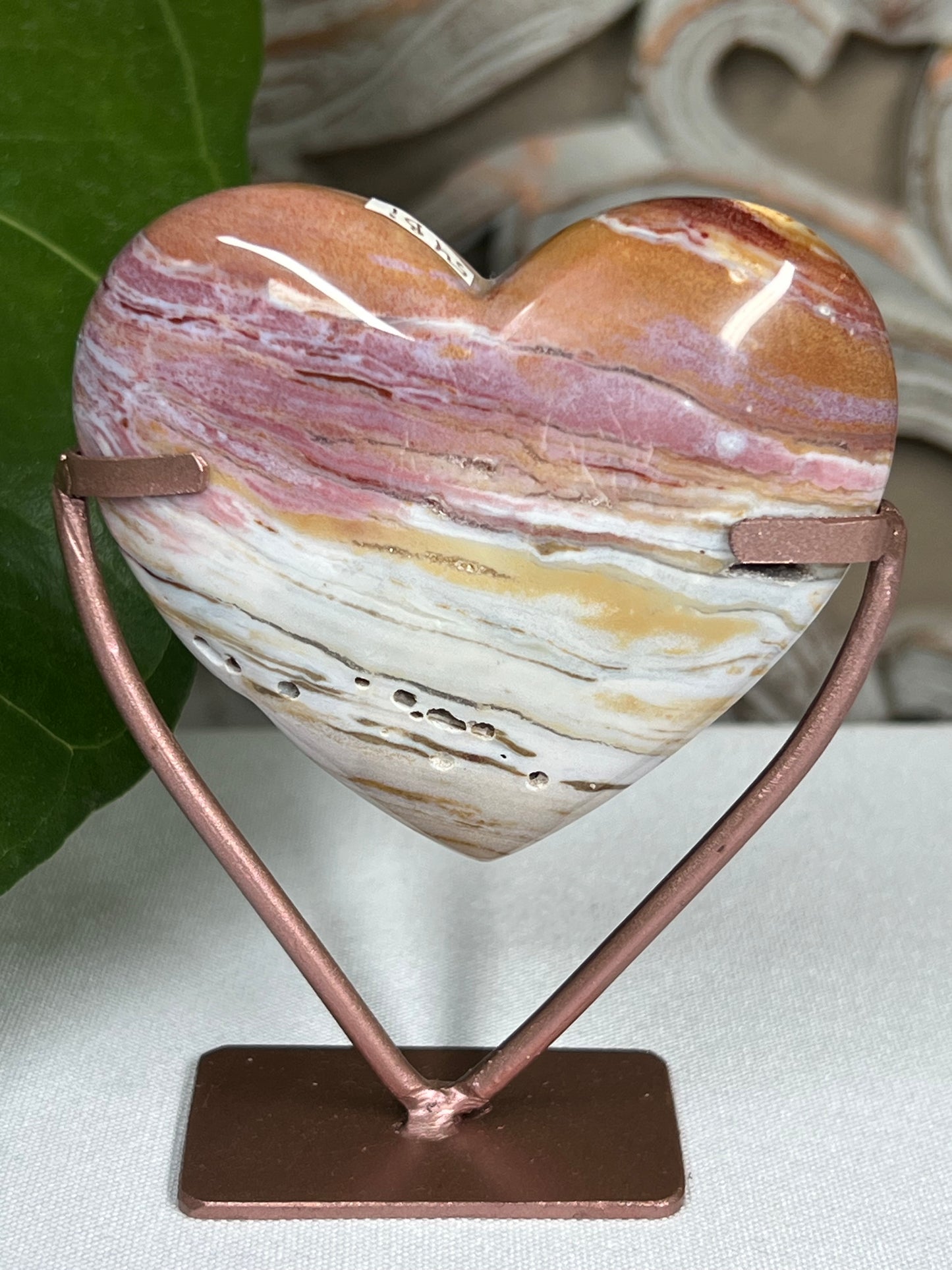 Milky Jasper Heart
