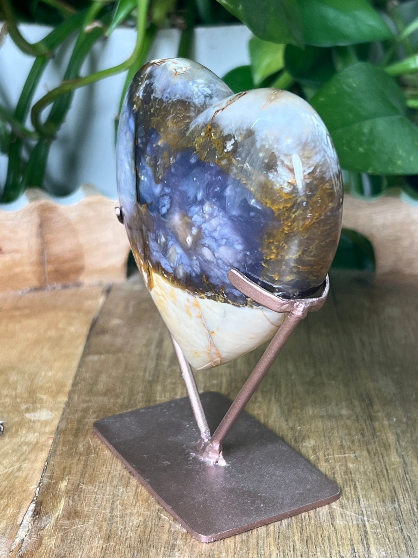 Purple Chalcedony Heart