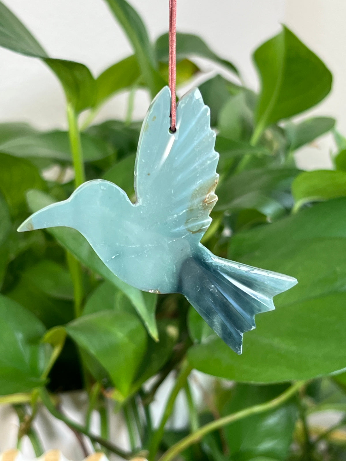 Blue Green Jasper Hummingbird Ornaments
