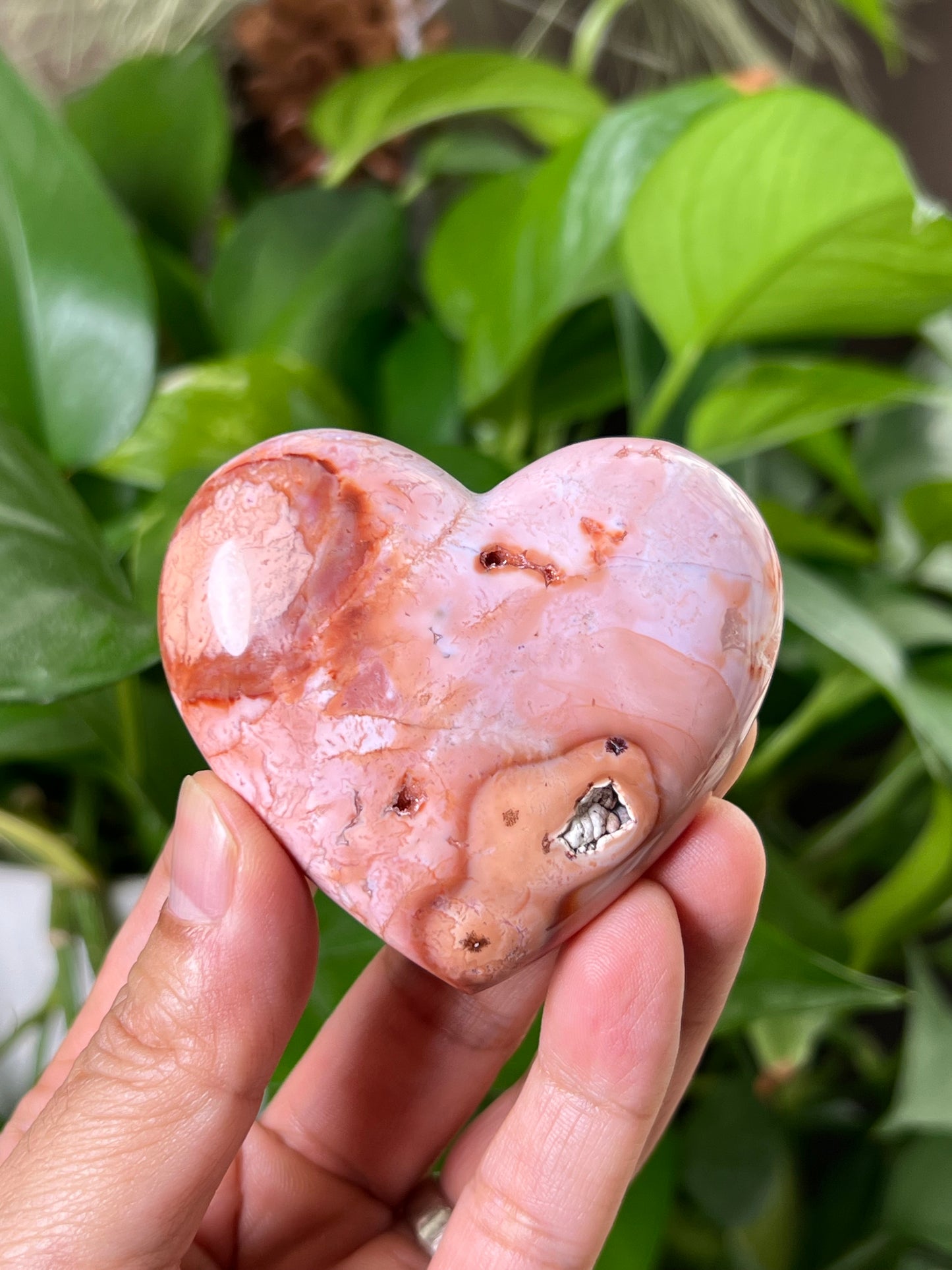 Pink Carnelian Heart