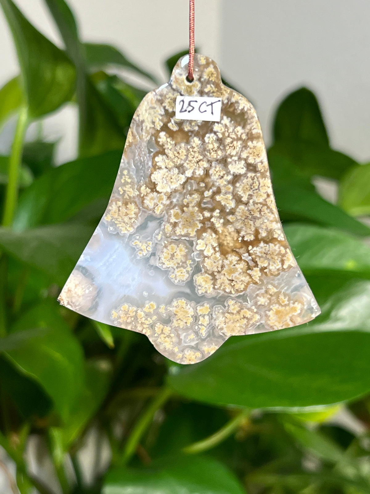 Scenic Moss Agate Bell Ornaments
