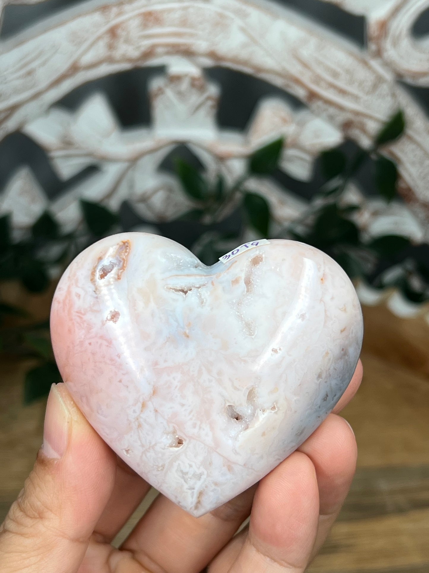Pink Carnelian Heart