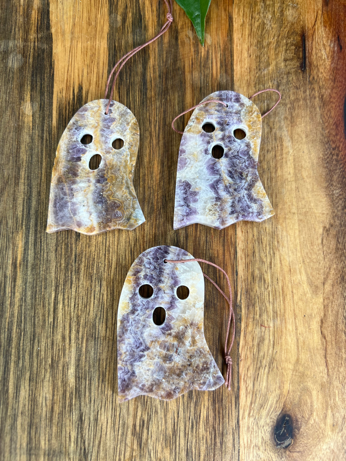 Indonesian Amethyst Ghost Ornaments