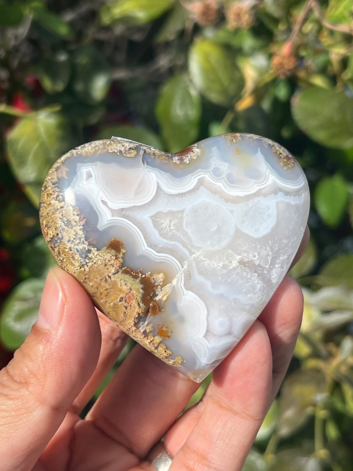 Scenic Moss Agate Heart AK