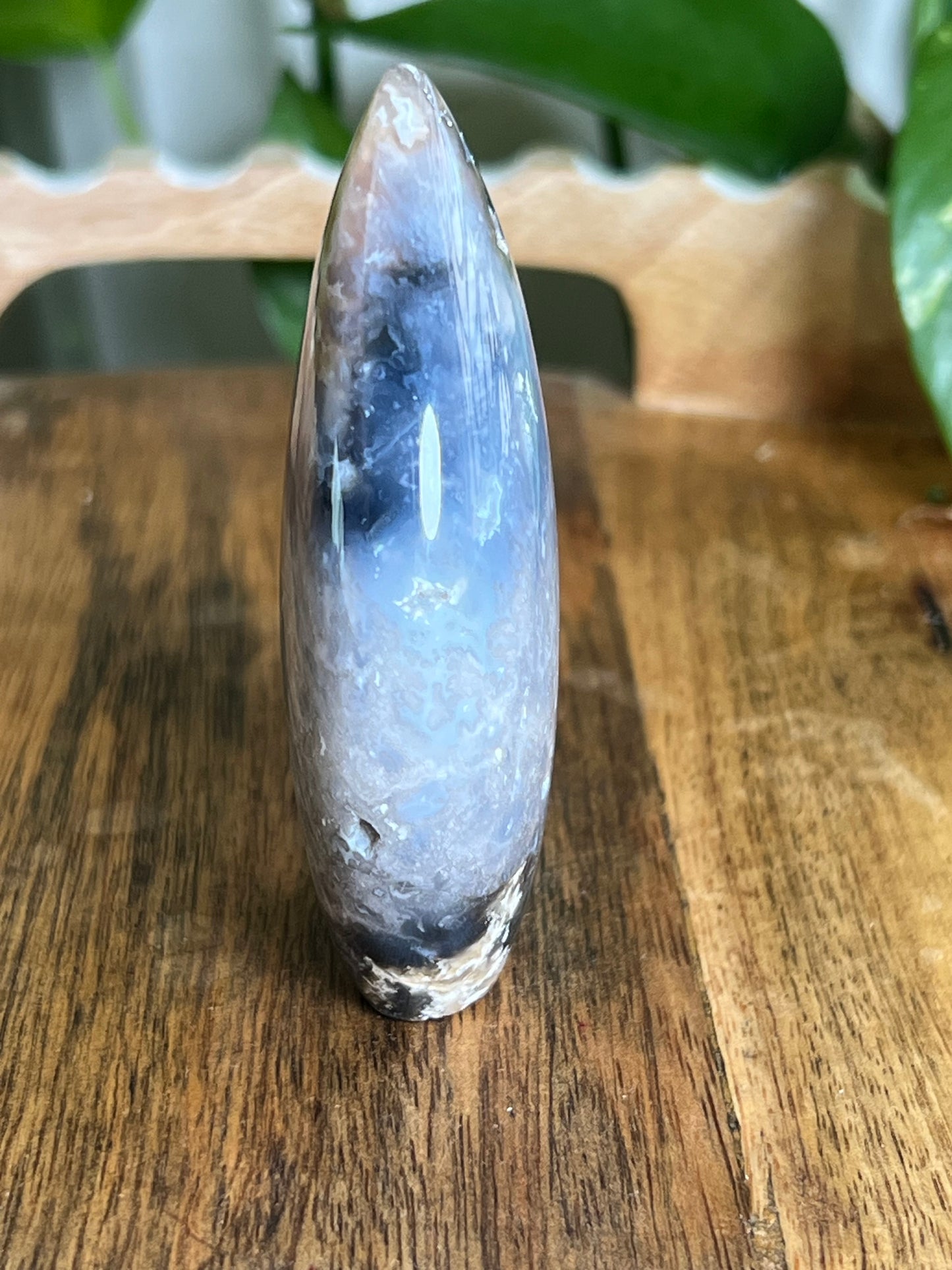 Blue Plume Agate Flame BA
