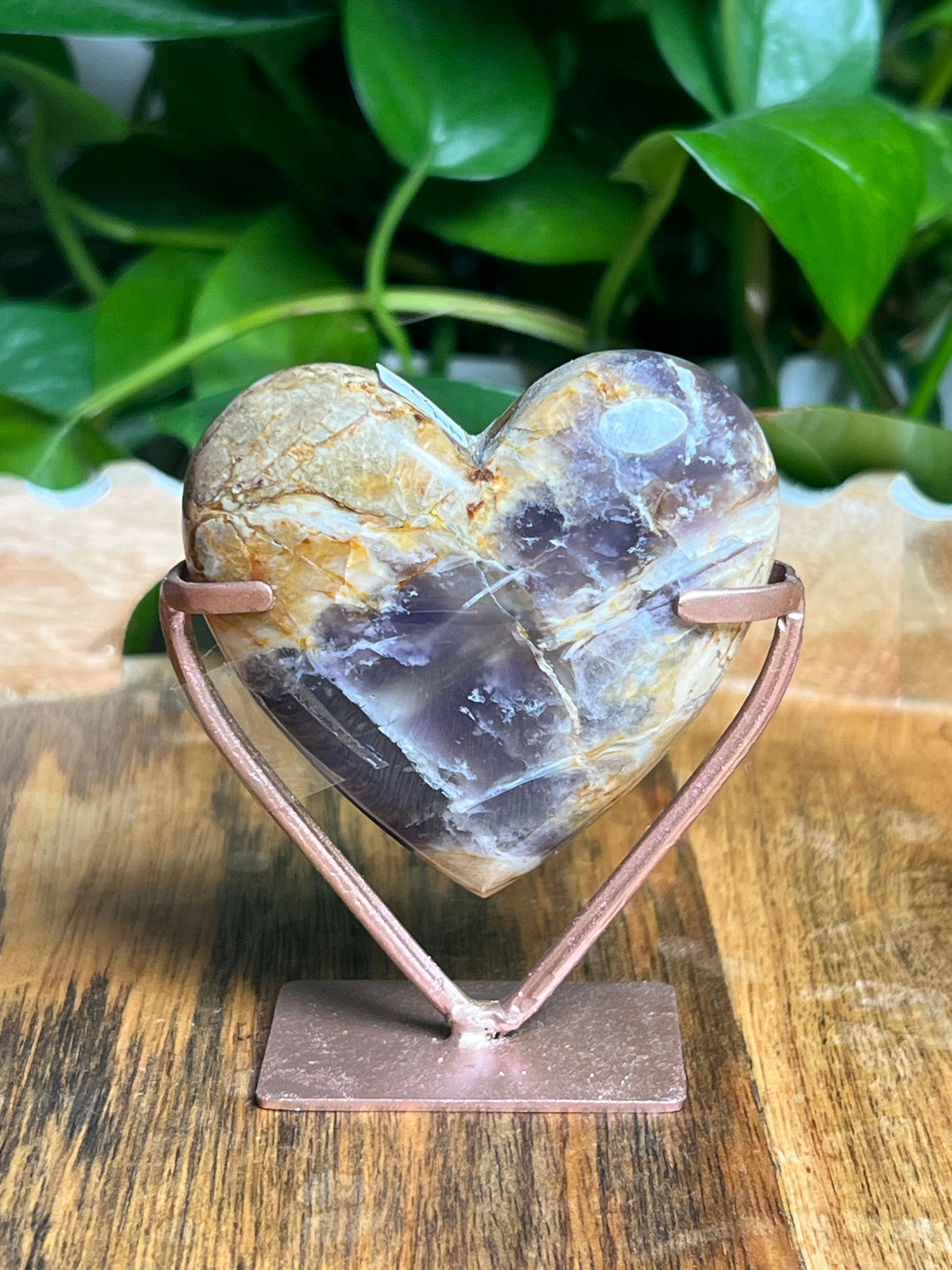Purple Chalcedony Heart: ZZ