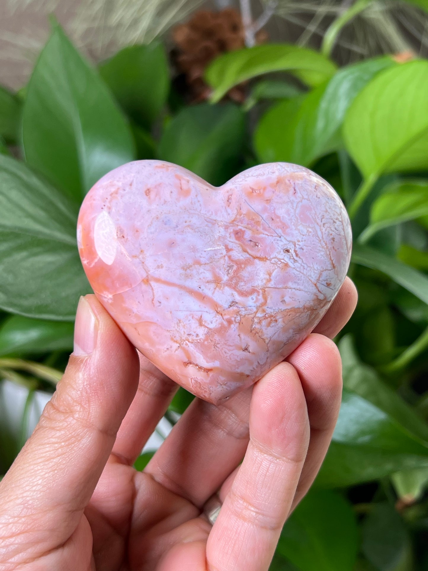 Pink Carnelian Heart