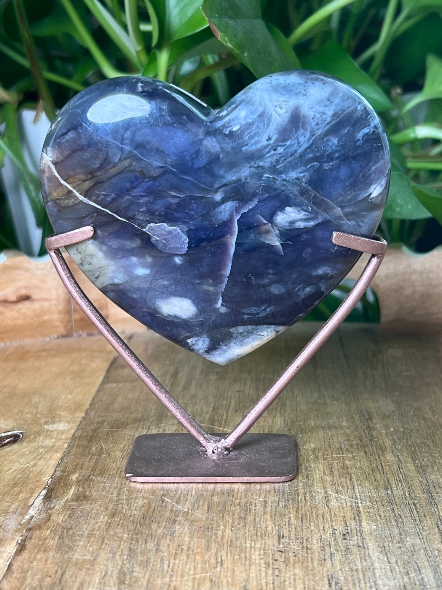 Purple Chalcedony Heart