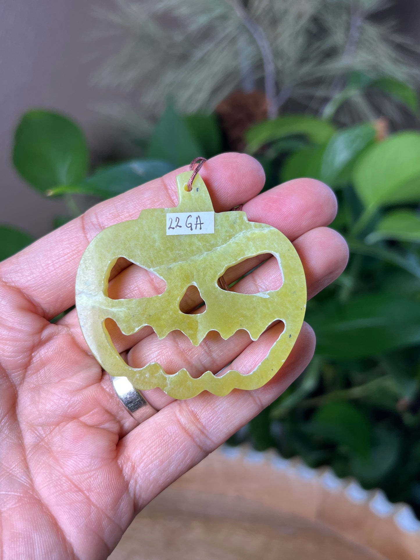 Idocrase Jack-O-Lantern Ornament