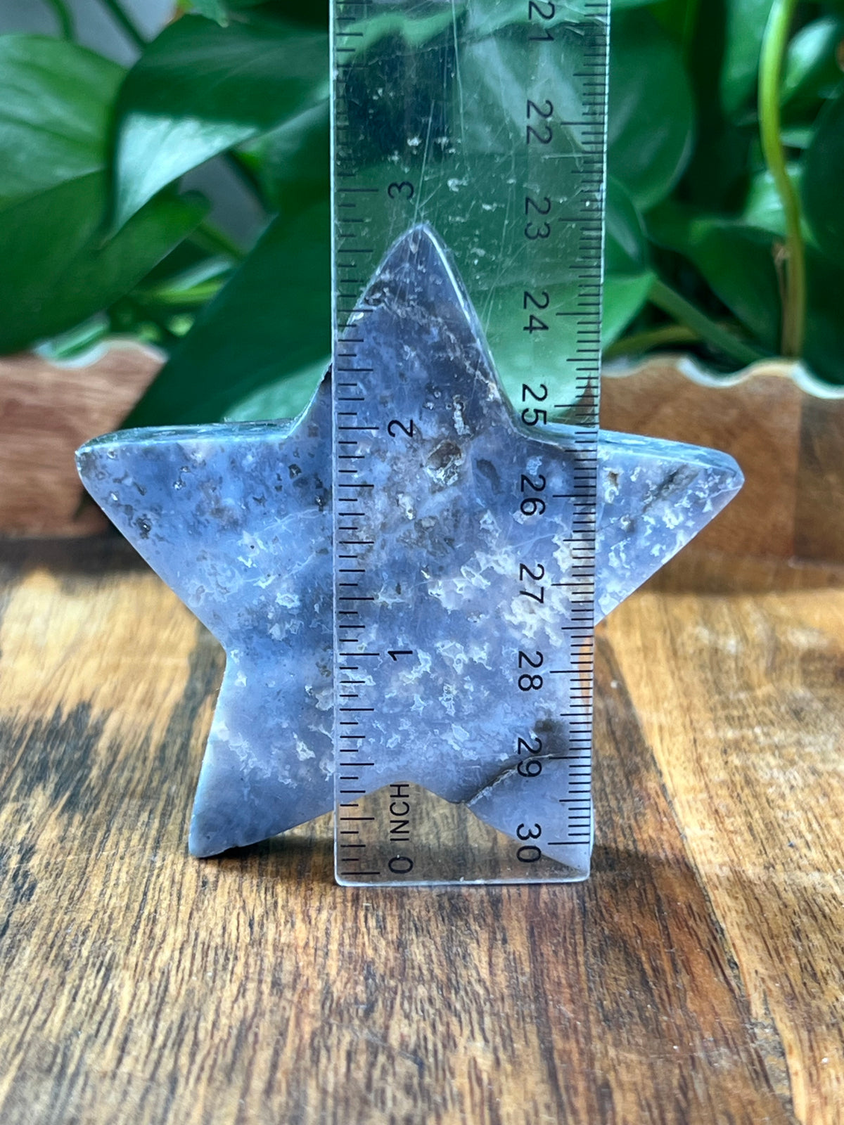 Blue Plume Agate Star: BB