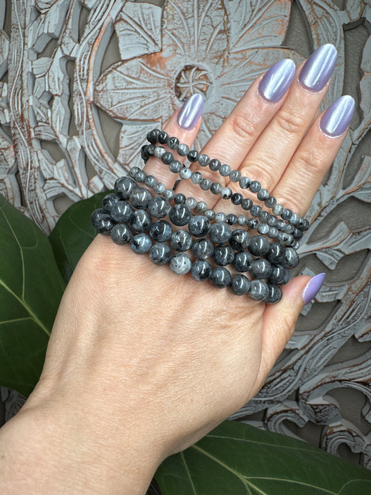 Larvikite Beaded Bracelet