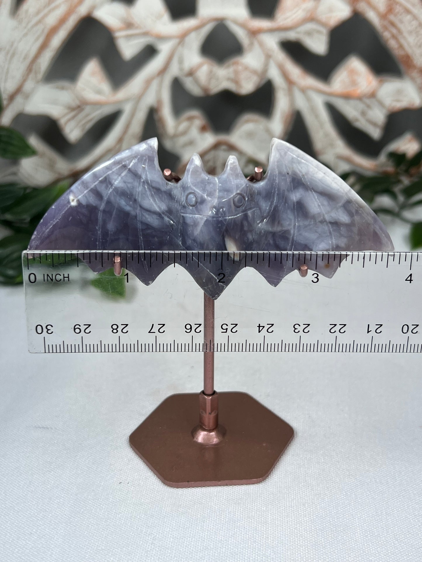 Purple Chalcedony Bat