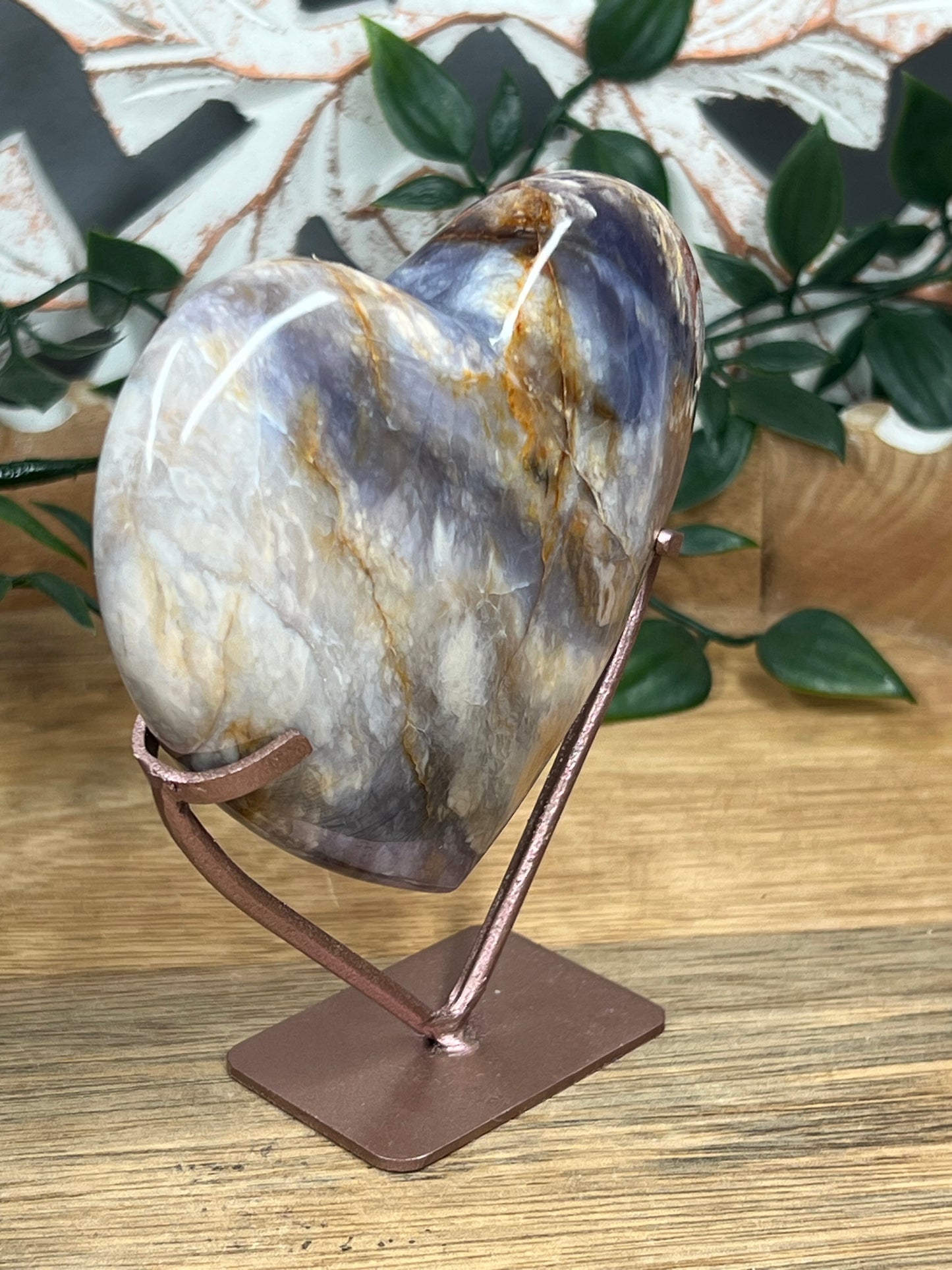 Purple Chalcedony Heart