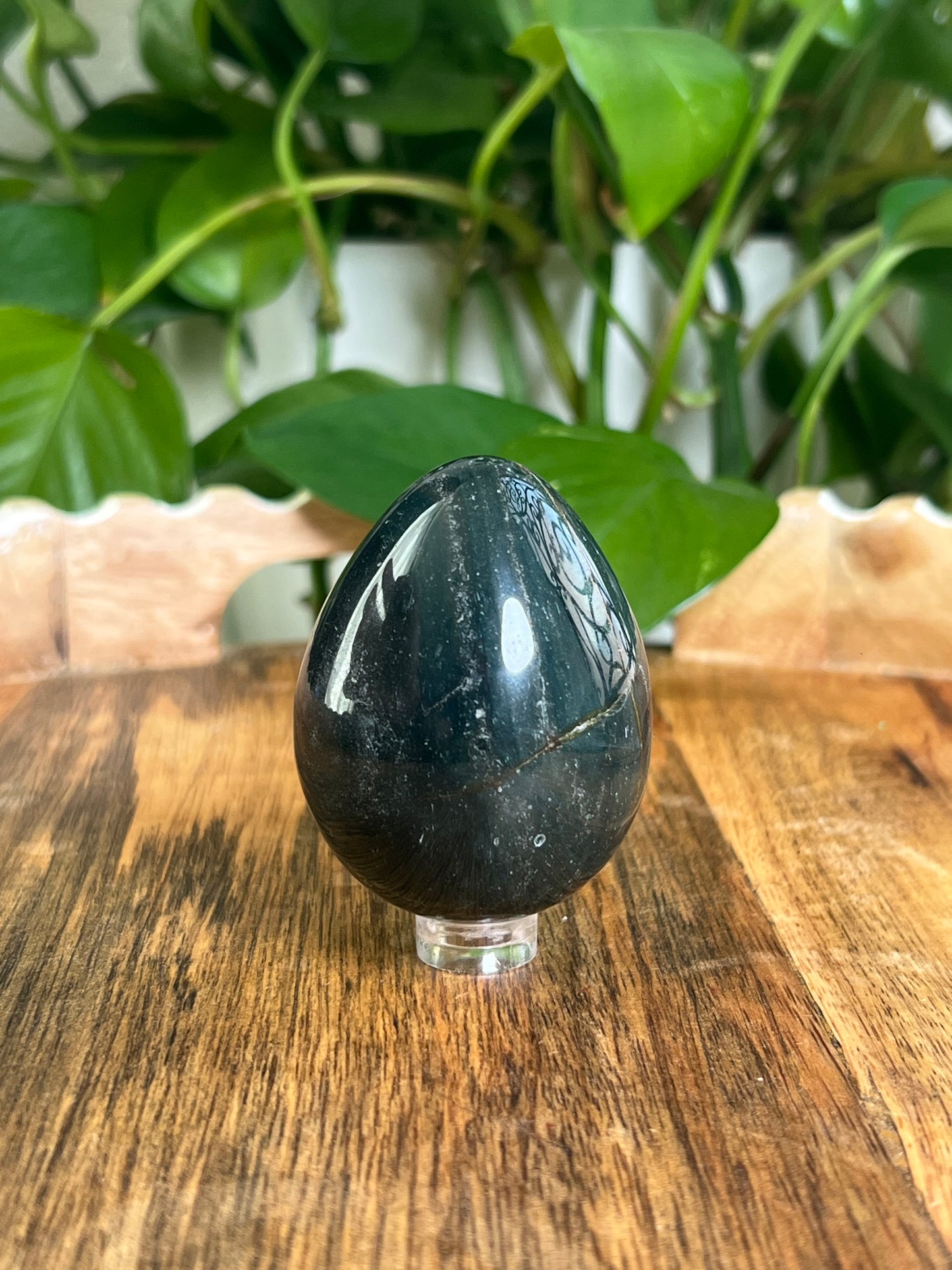 Blue Green Jasper Egg: RE