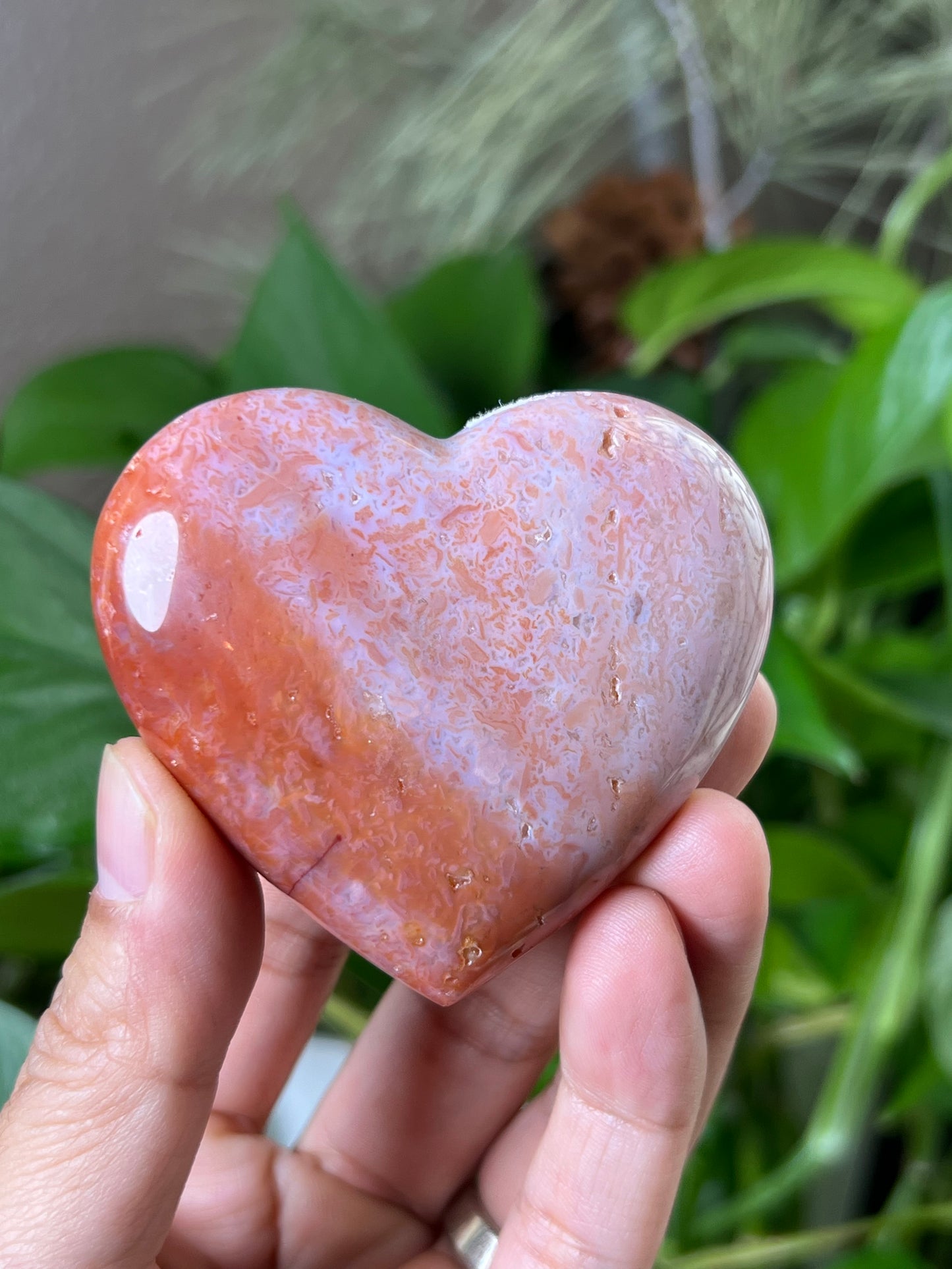 Pink Carnelian Heart