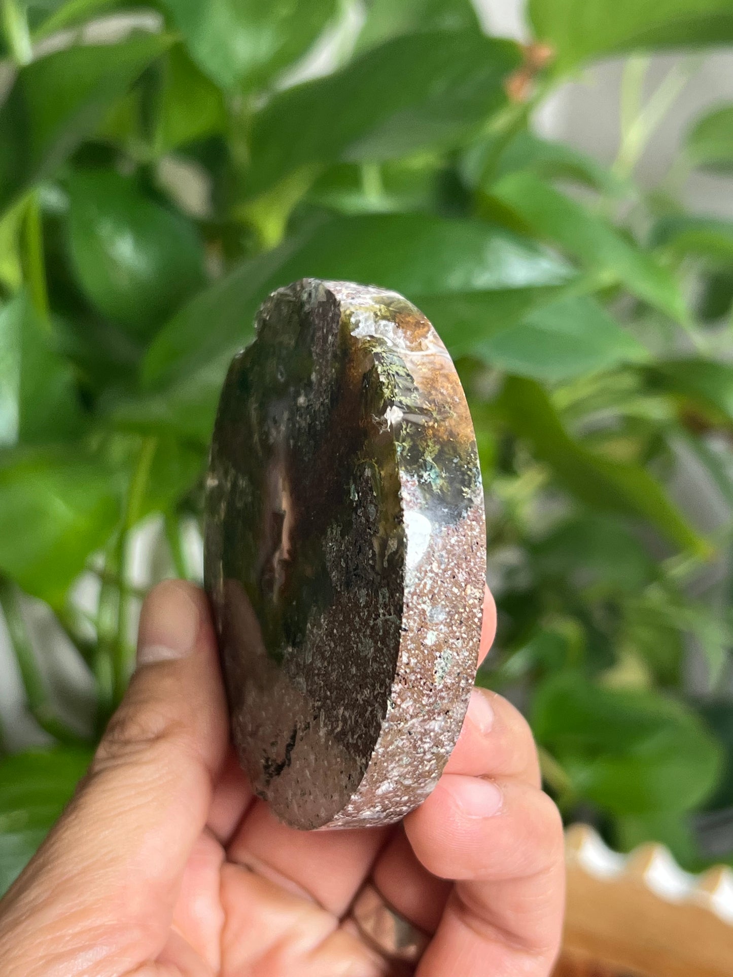 Scenic Moss Agate Coaster: AN