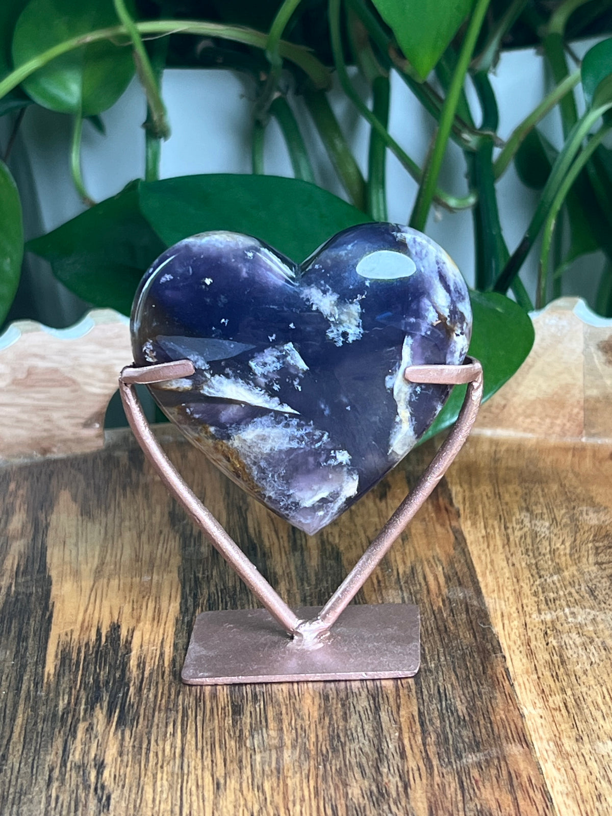 Purple Chalcedony Heart: MM