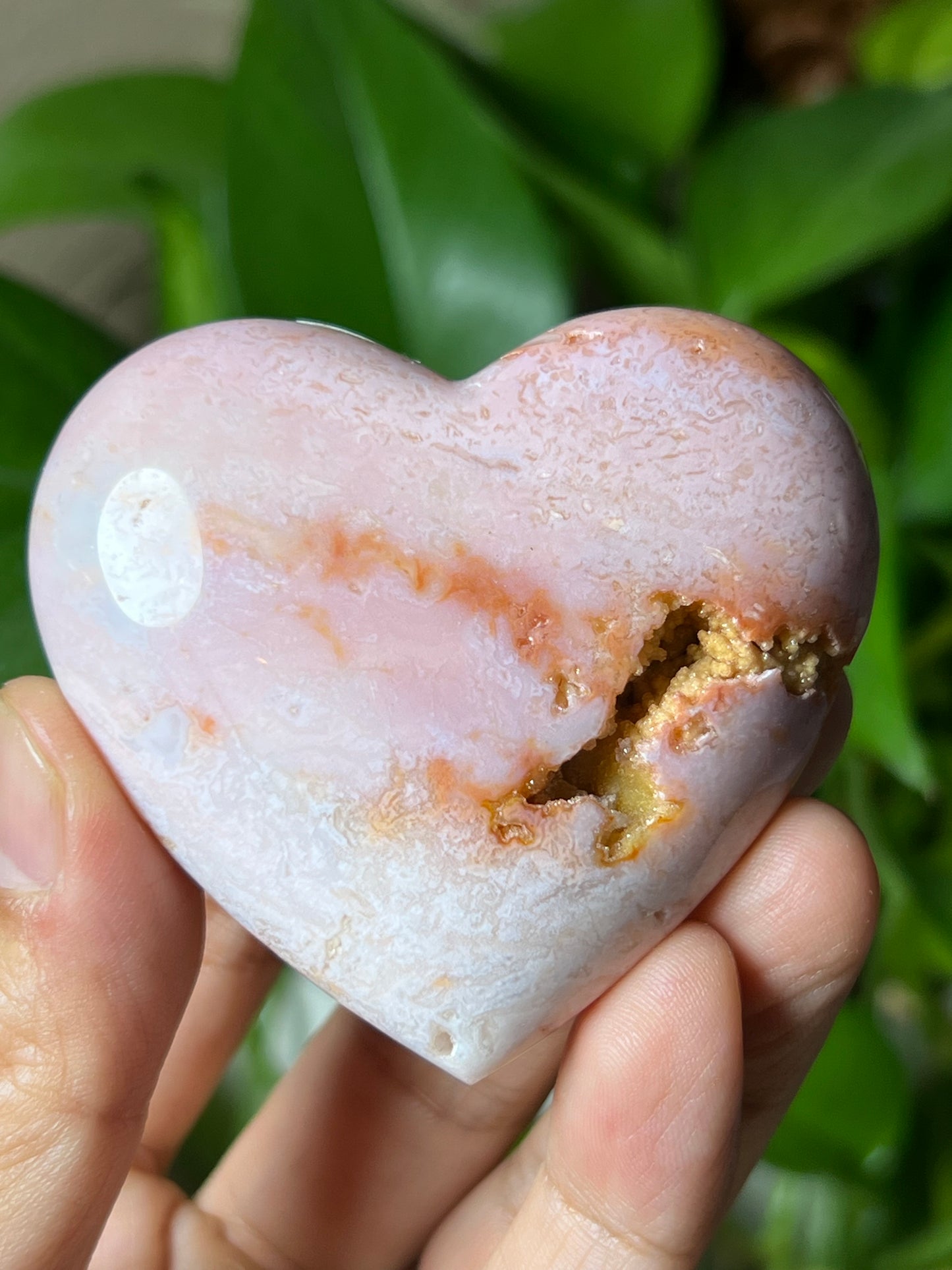 Pink Carnelian Heart