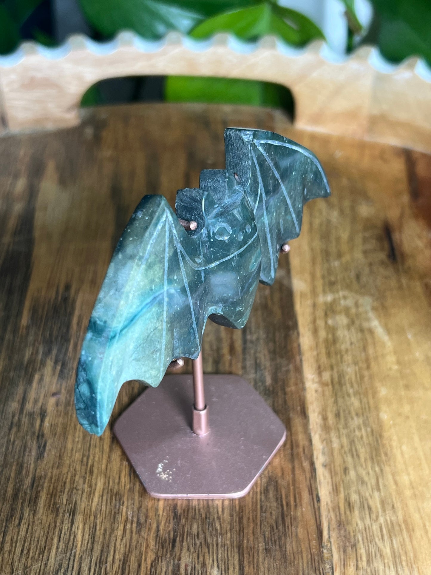 Blue Green Jasper Bat