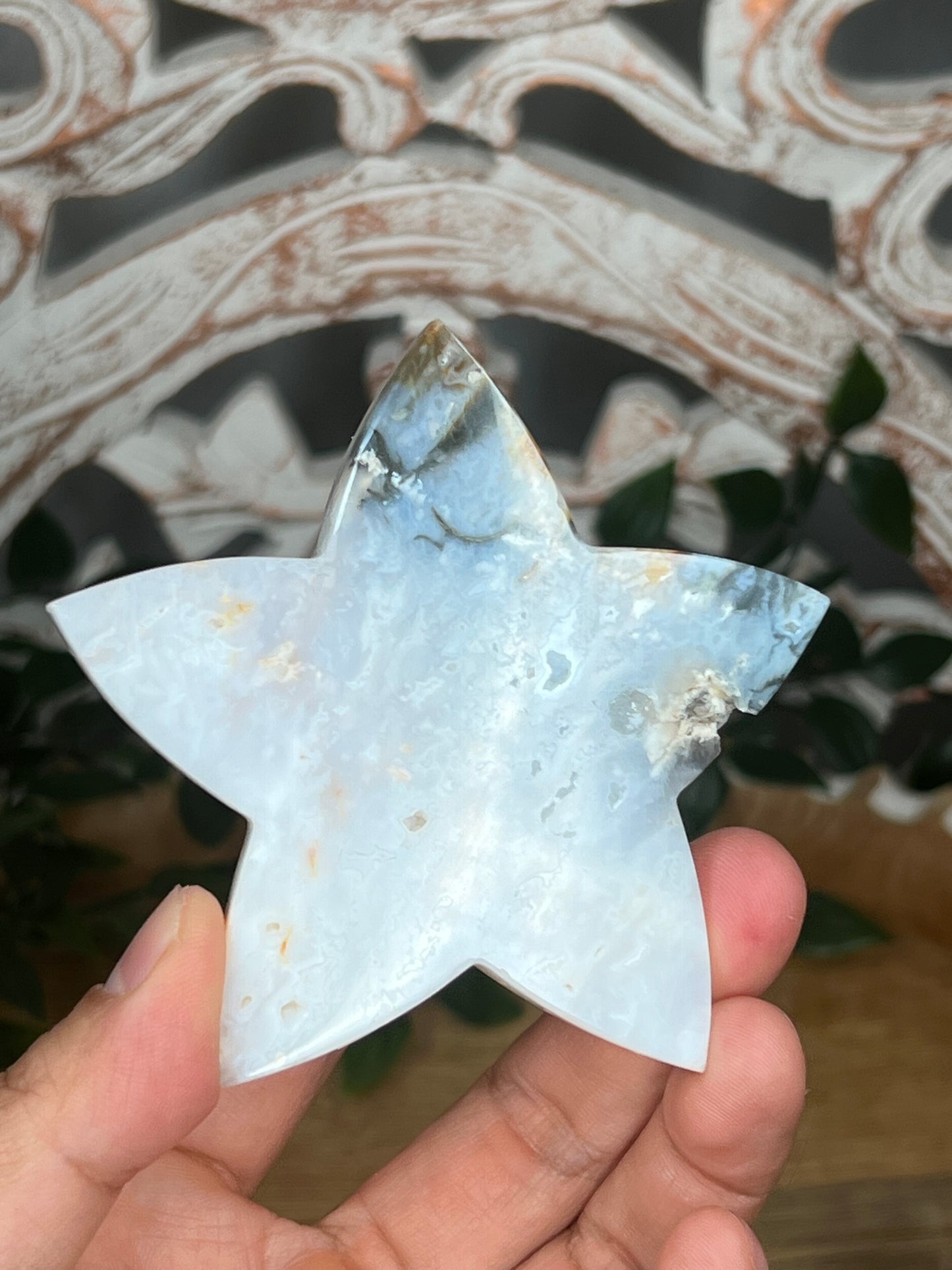 Rainbow Plume Agate Star