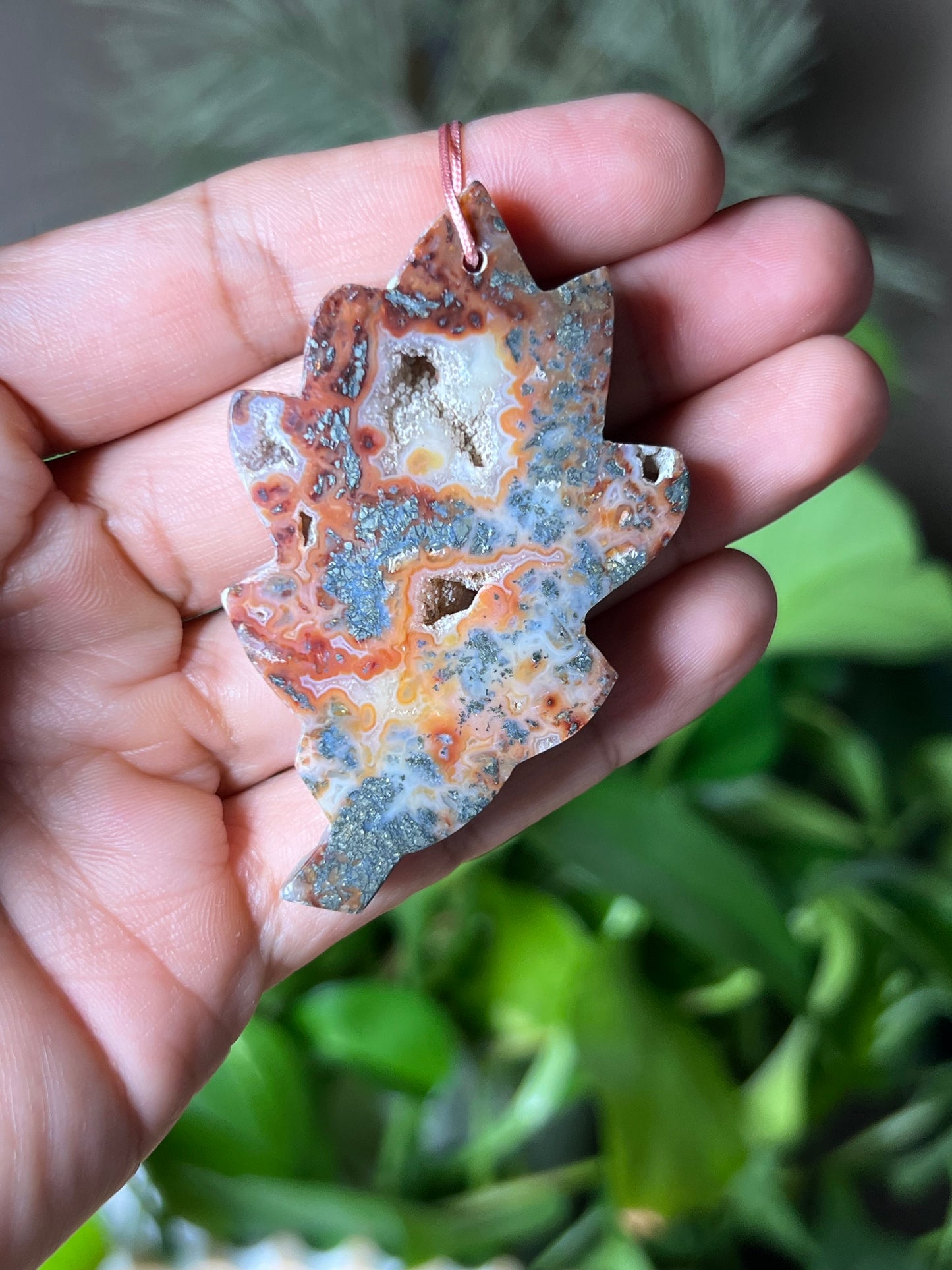 Marcasite Leaf Ornament