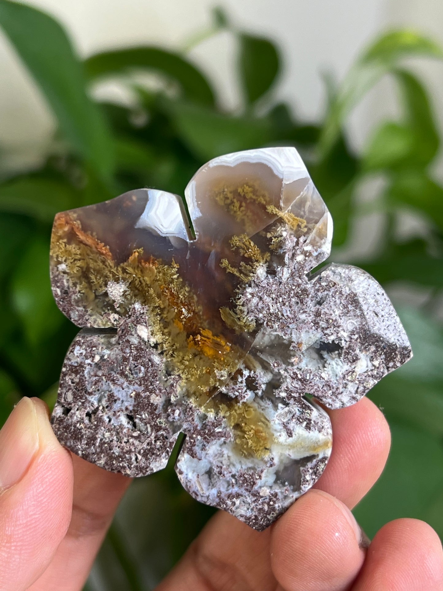 Scenic Moss Agate Flower