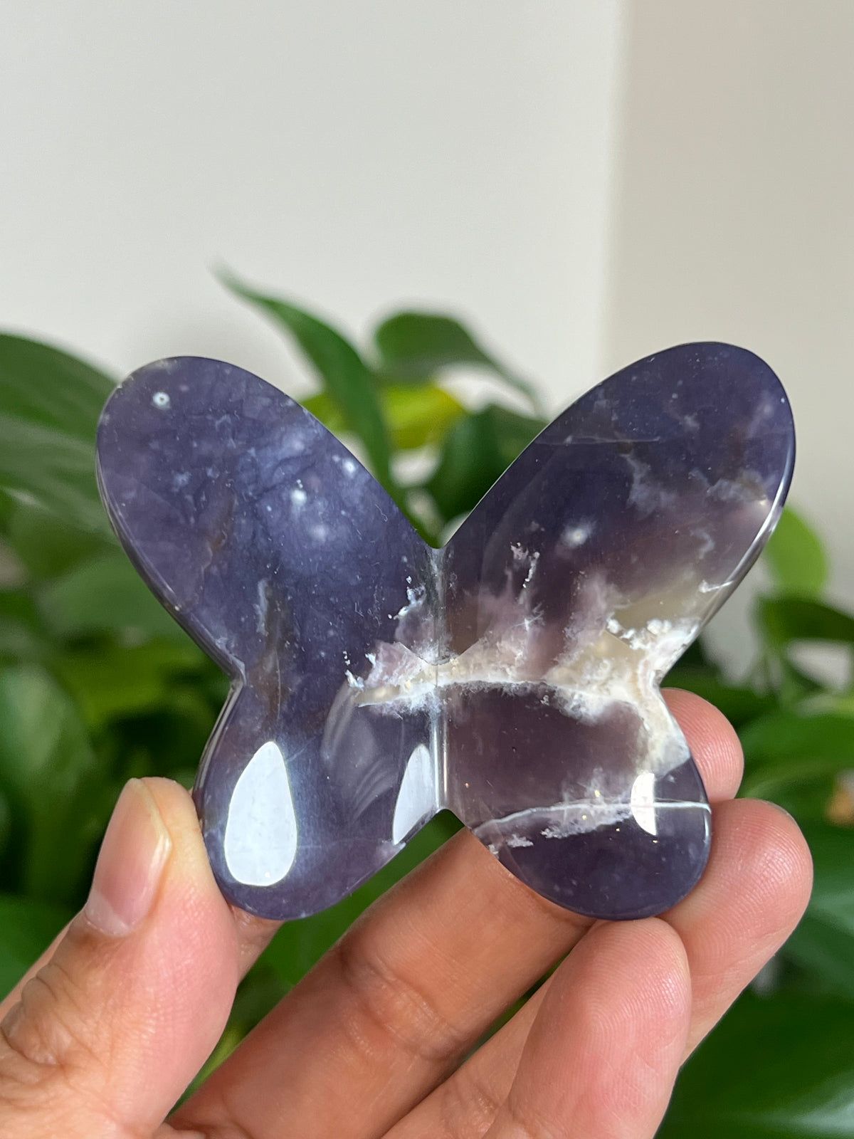 Purple Chalcedony 3D Butterflies