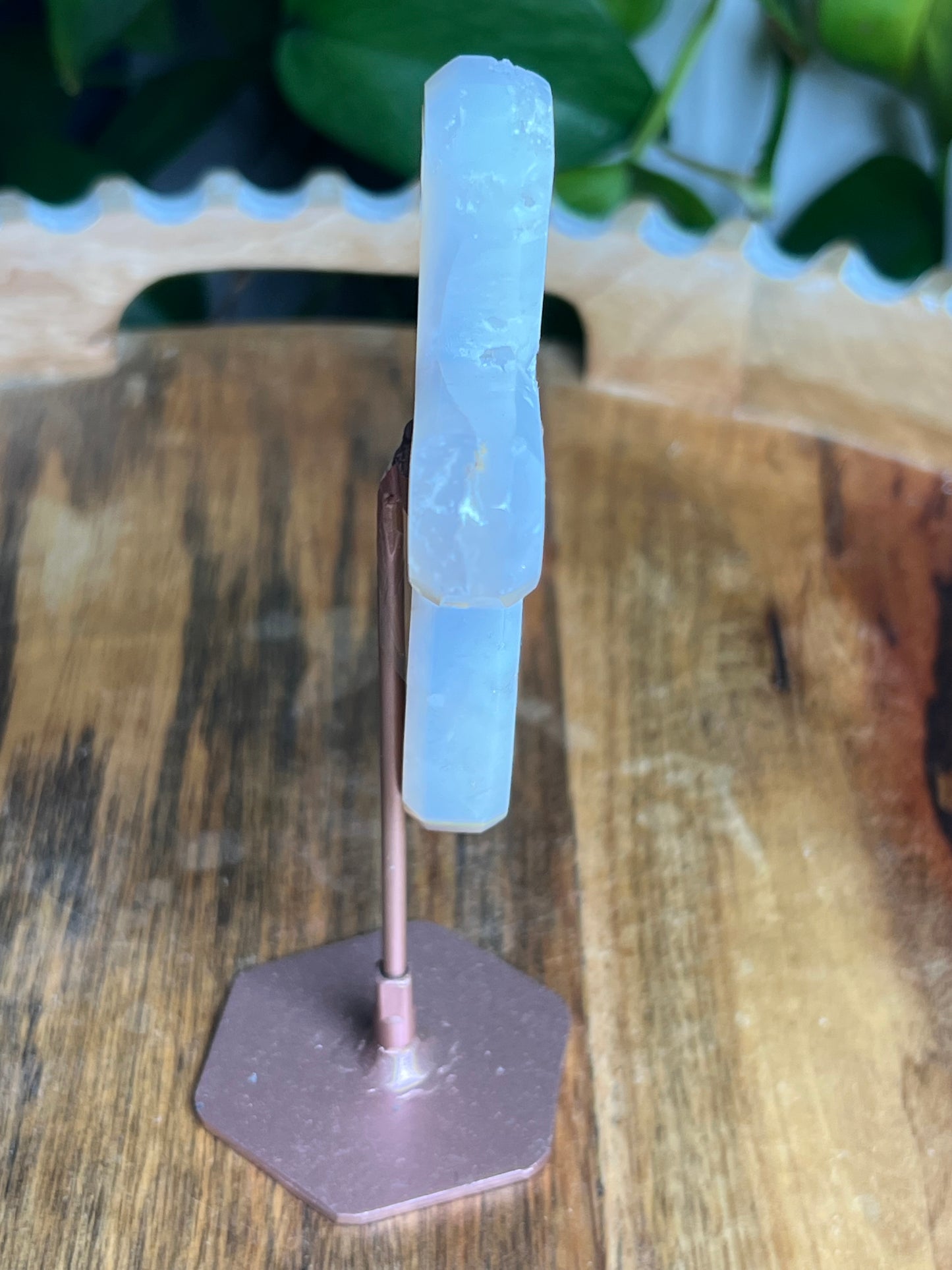 White Plume Agate Cross