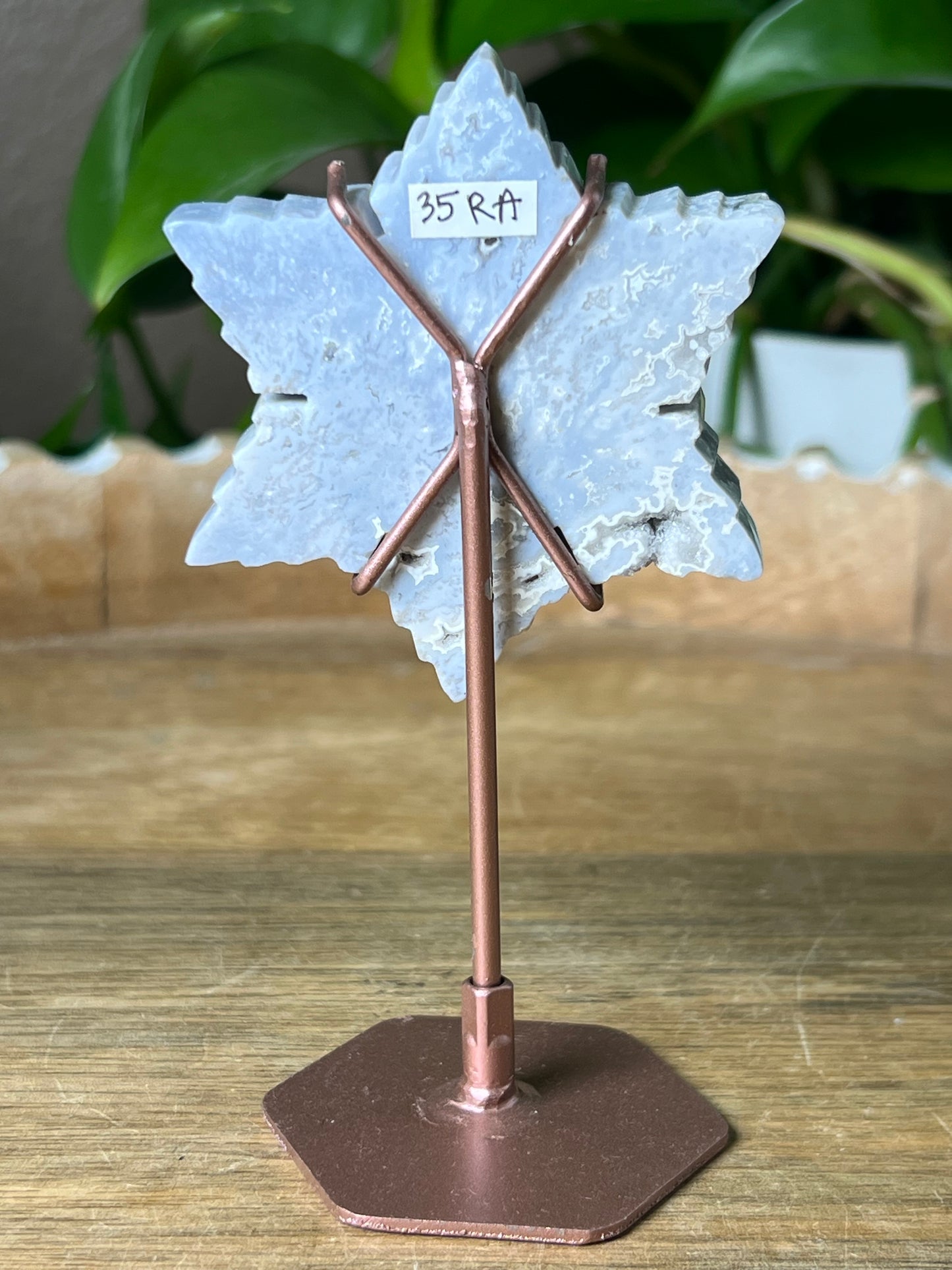 Blue plume Agate Snowflake
