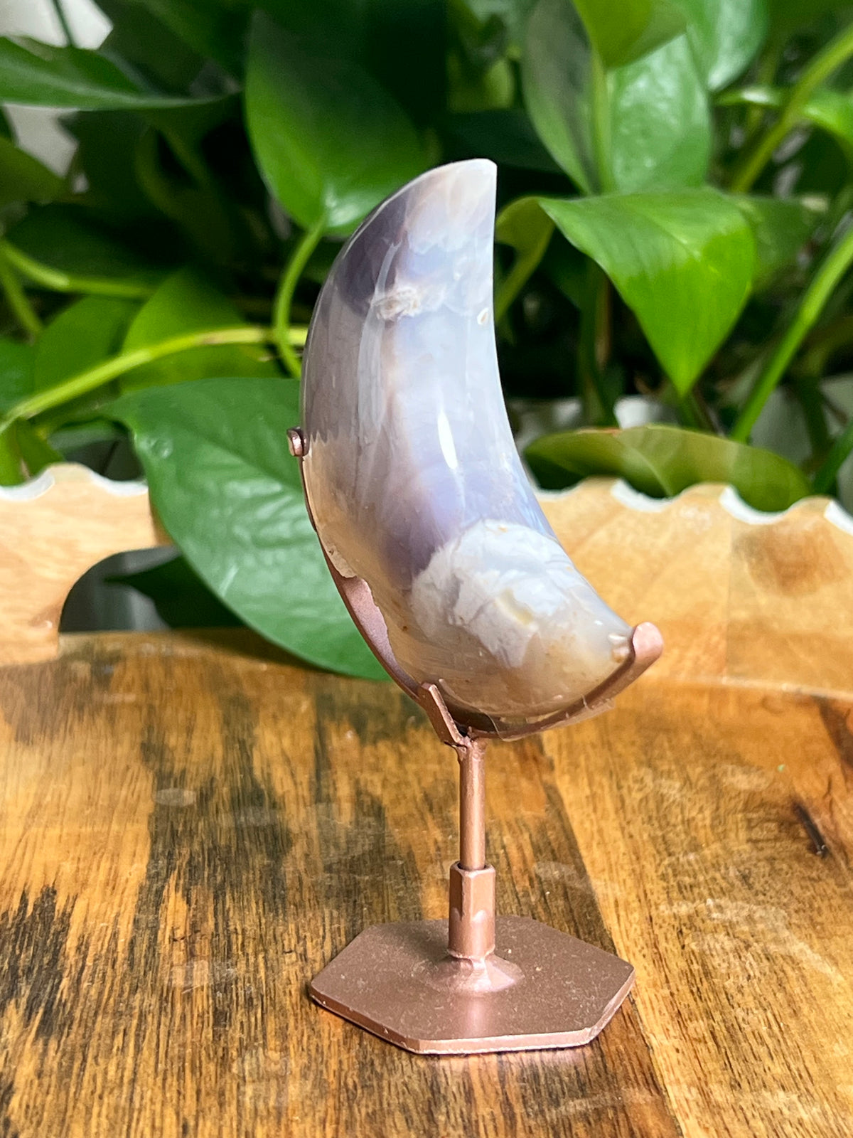 Sumatra Plume Agate Moon: RZ