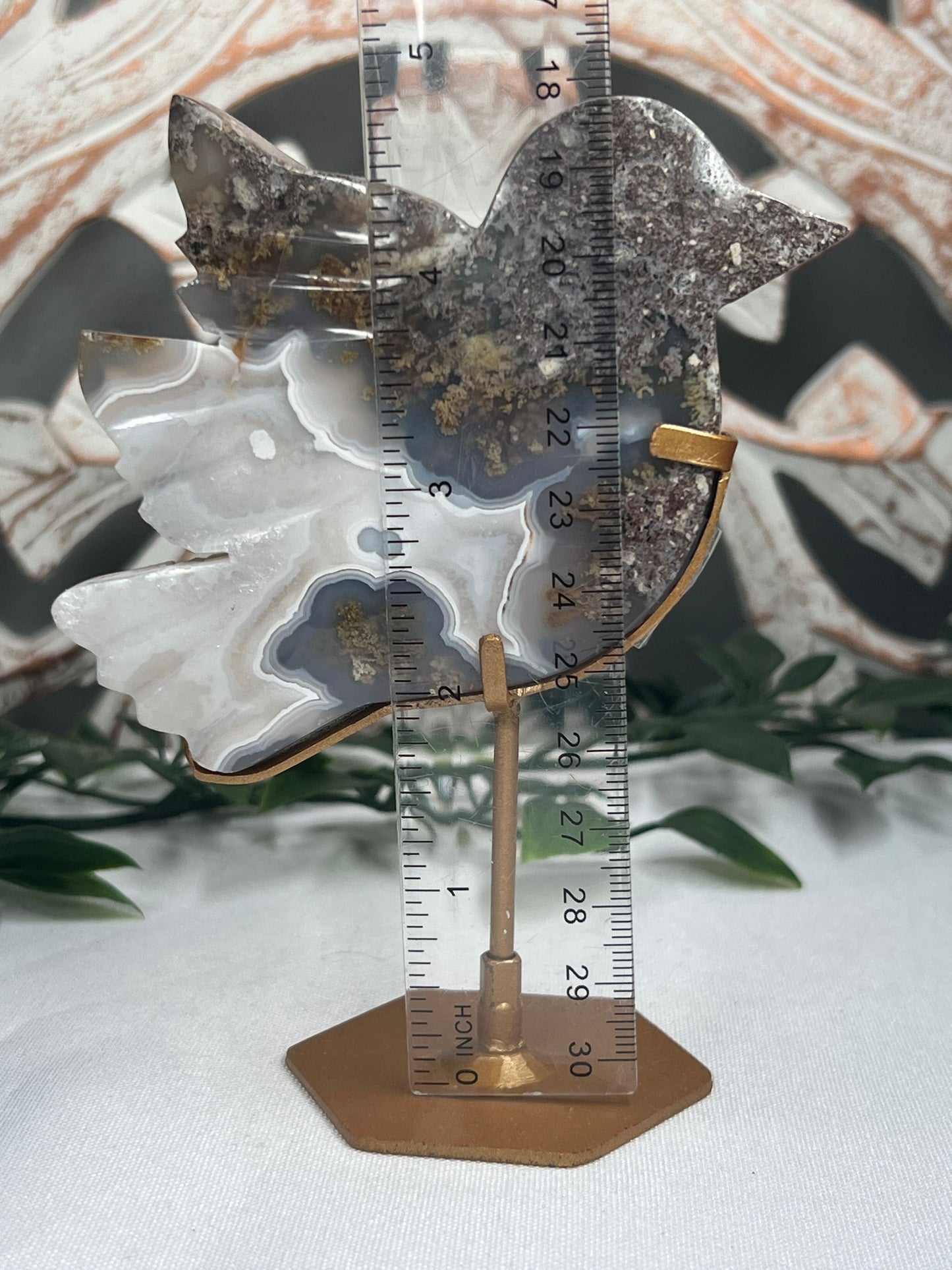 Scenic Moss Agate Bird