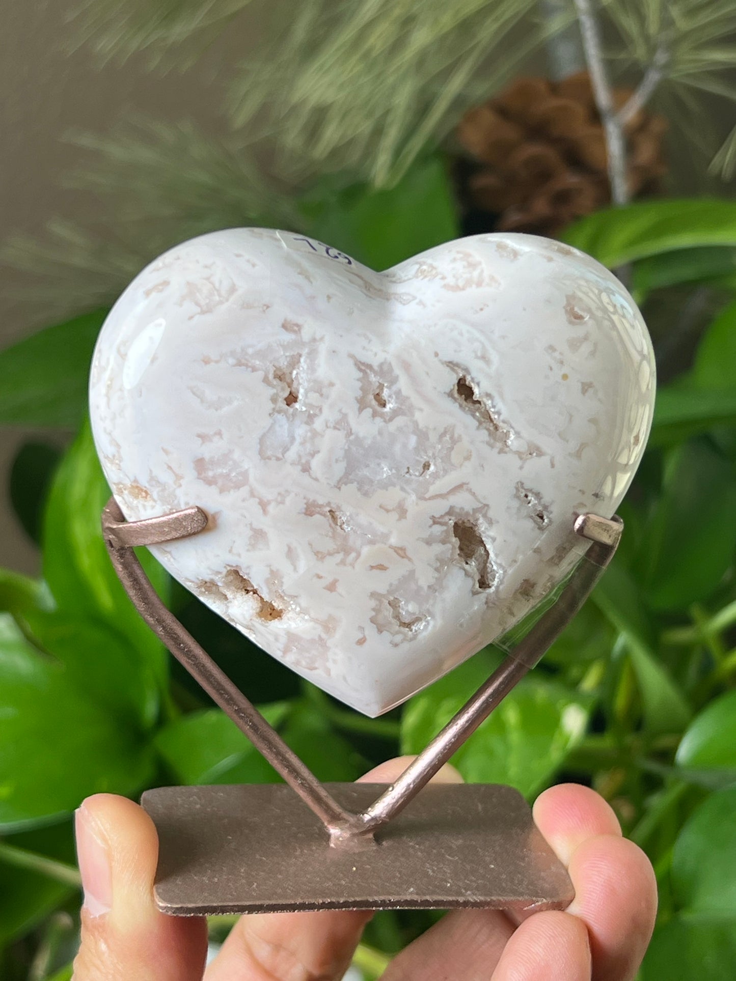 Pink Carnelian Heart