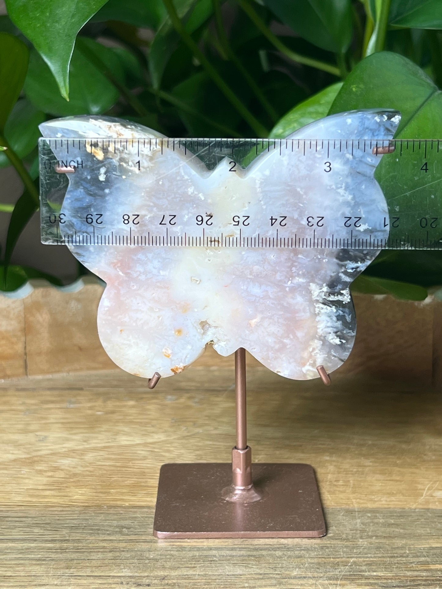 Rainbow Plume Agate Butterfly