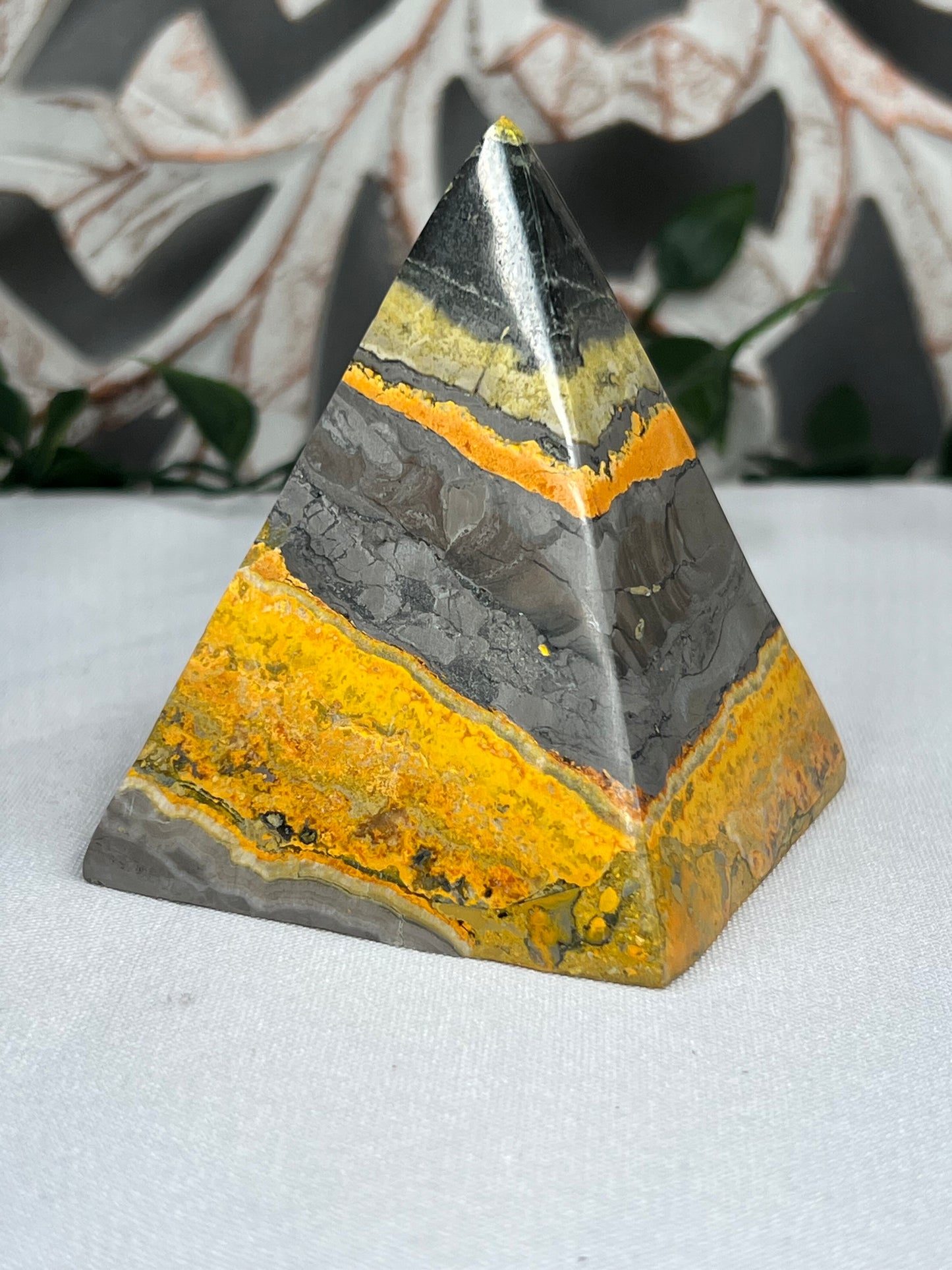 Bumblebee Jasper Pyramid