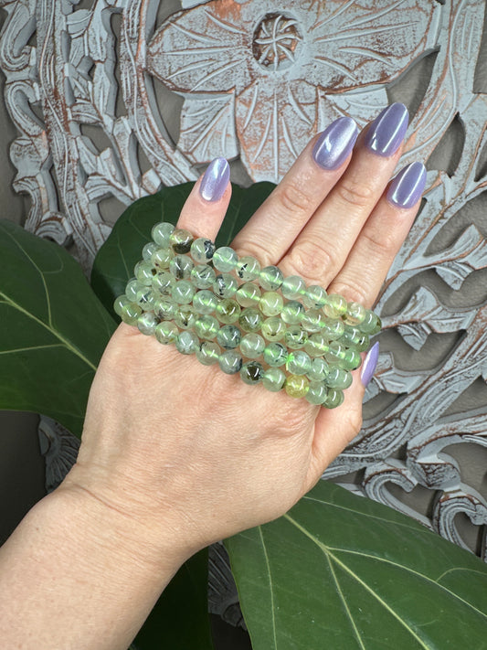 Prehnite Beaded Bracelet