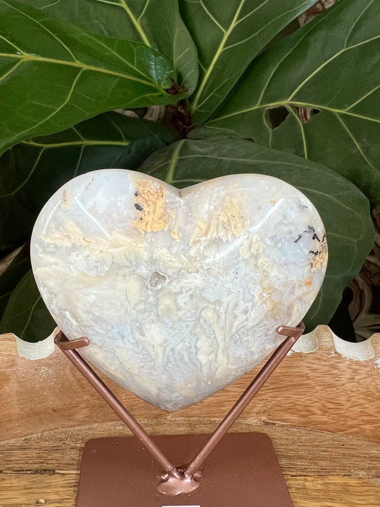 Tiger Dendritic Agate Heart