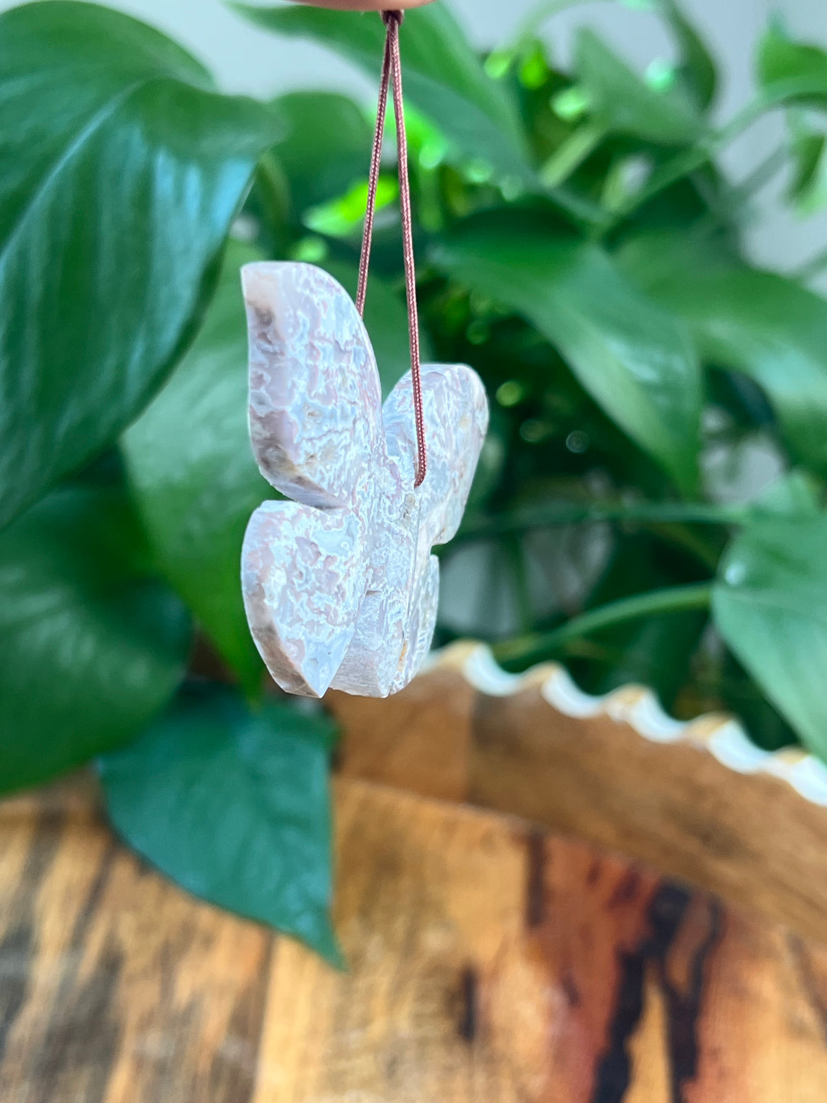 Sumatra Plume Agate Butterfly Ornaments