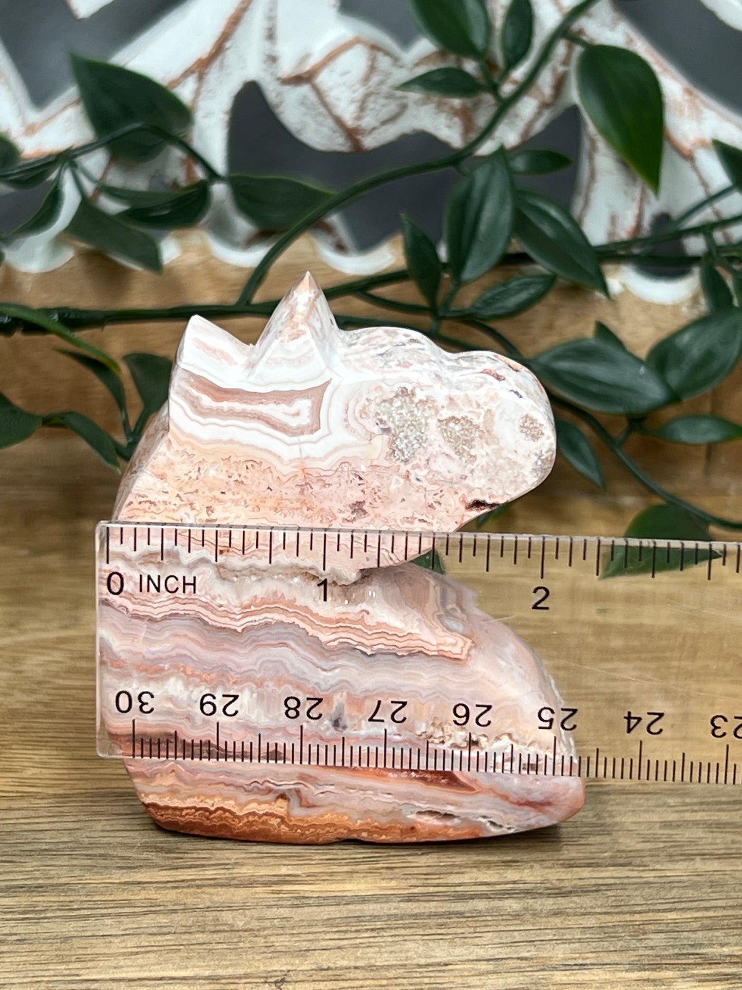 Pink Crazy Lace Agate Unicorn