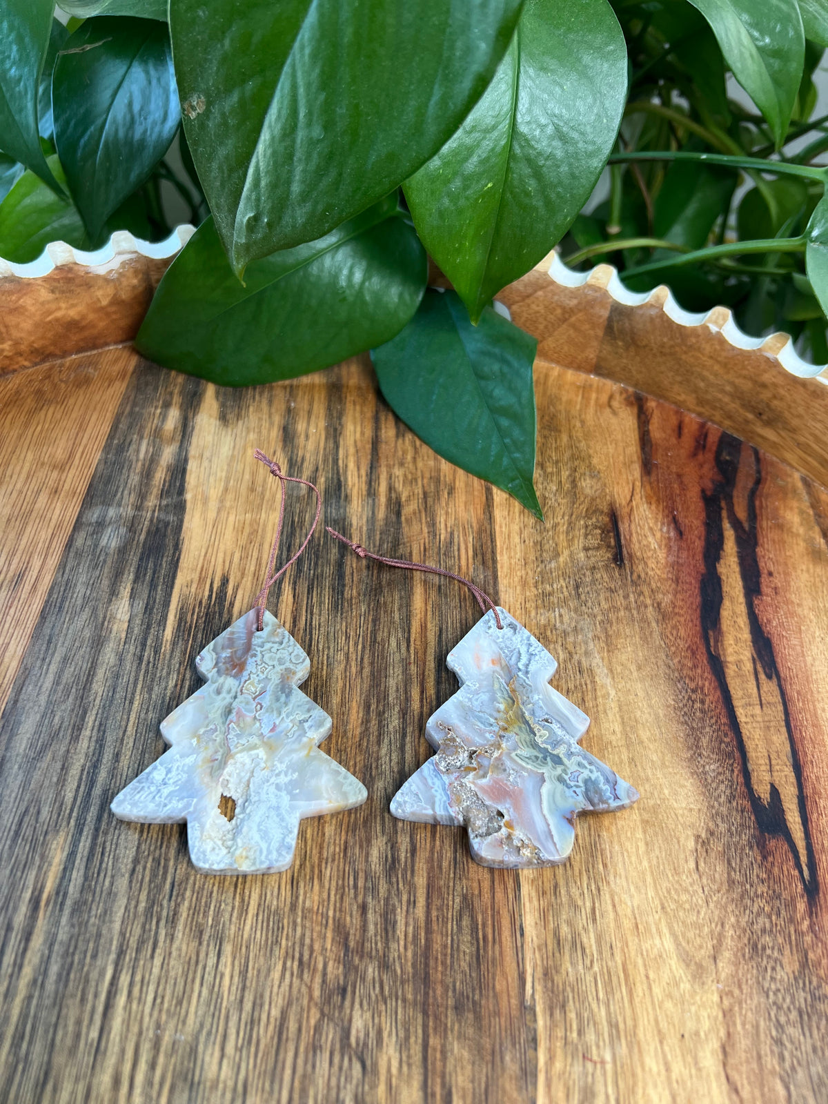 Sumatra Plume Agate Tree Ornaments