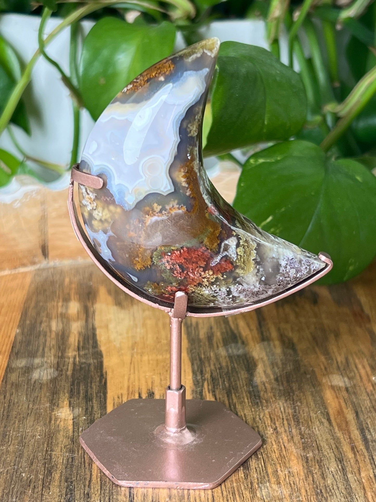 Scenic Moss Agate Moon