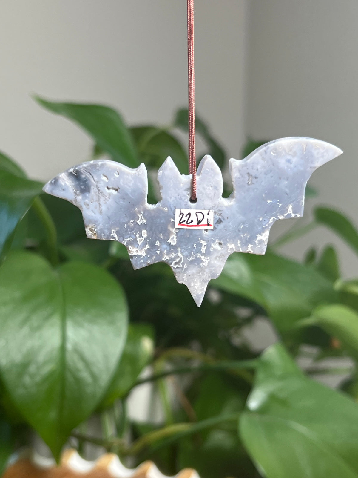 Blue Plume Agate Bat Ornaments