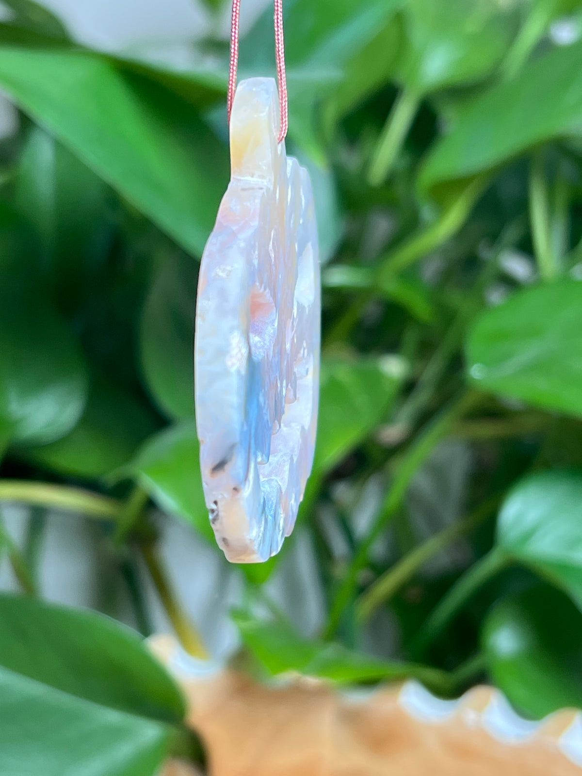 Rainbow Plume Agate Ornament Pumpkin: AD