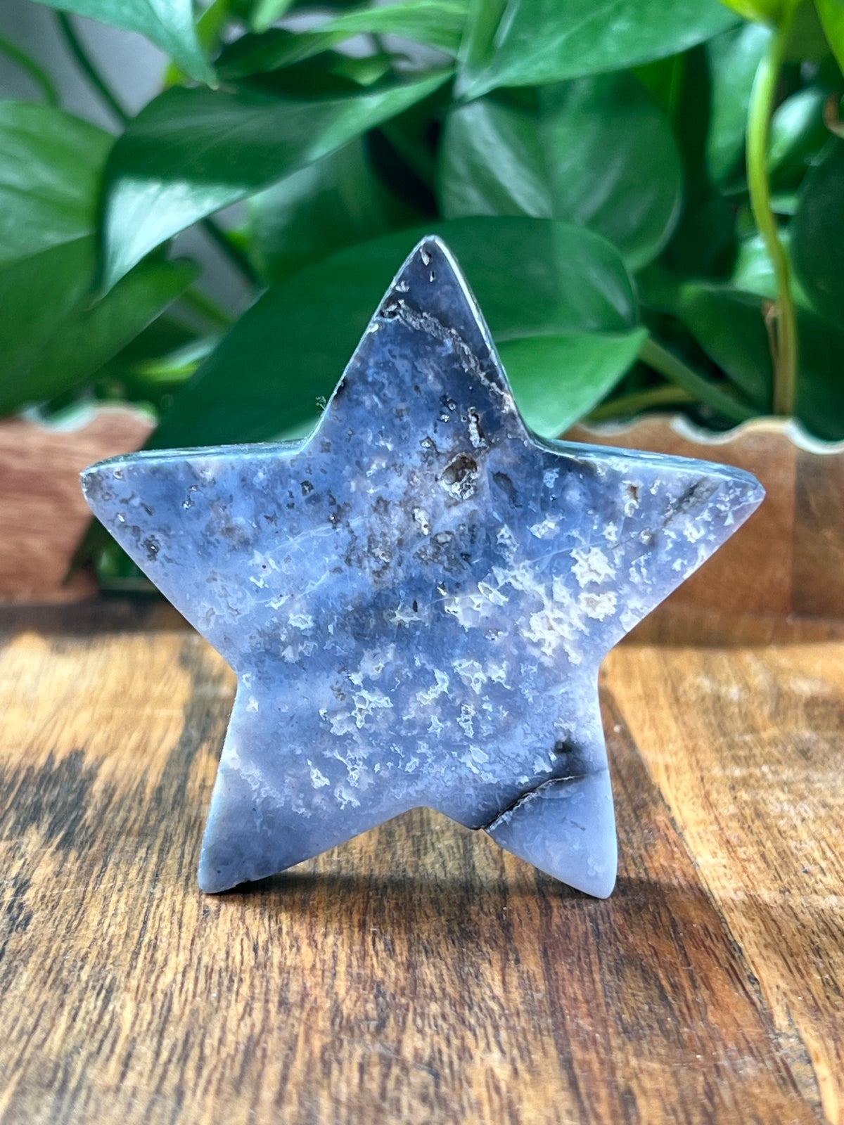 Blue Plume Agate Star: BB